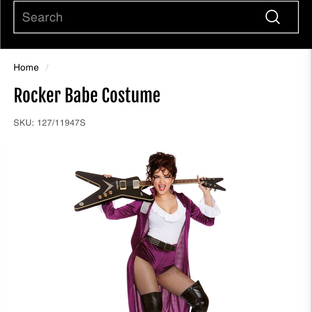 Rocker Babe Purple Costume for Adult